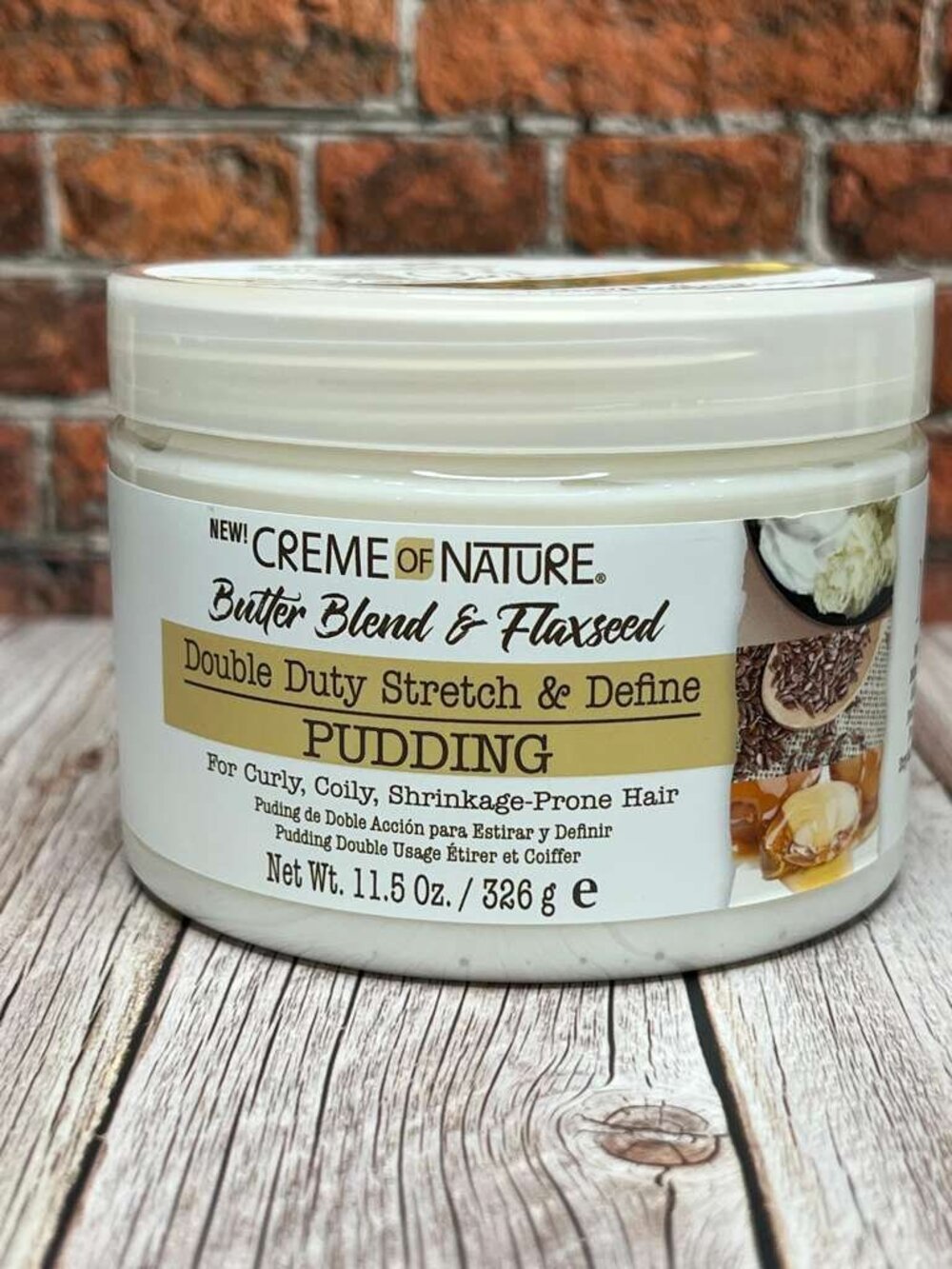 Creme of Nature Butter Blend & Flaxseed Double Duty Stretch & Define pudding 326